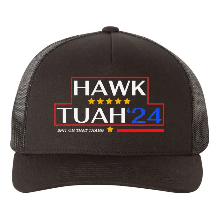 Hawk Tush 24 Retro Political Humor For 2024 Yupoong Adult 5-Panel Trucker Hat