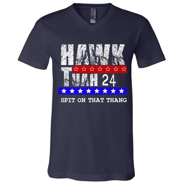 Hawk Tuah 24 Spit On That Thang V-Neck T-Shirt