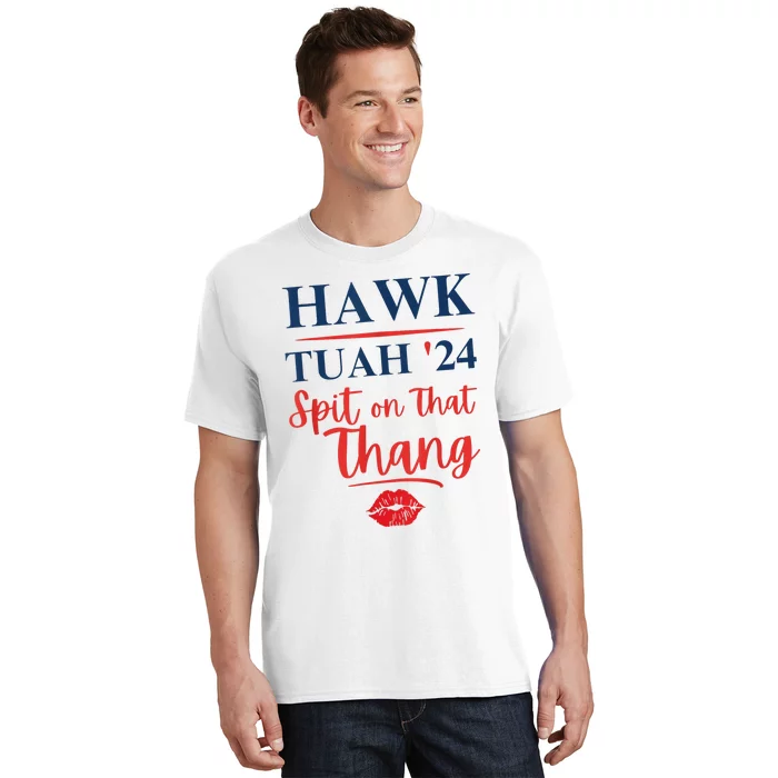 Hawk Tuah 24 Spit On That Thang Red Lips T-Shirt