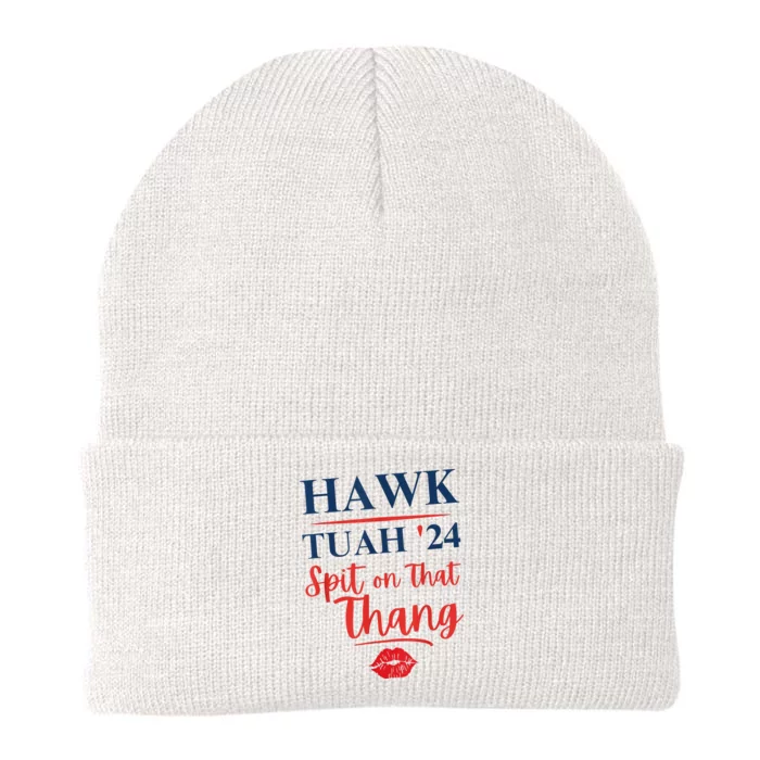 Hawk Tuah 24 Spit On That Thang Red Lips Knit Cap Winter Beanie