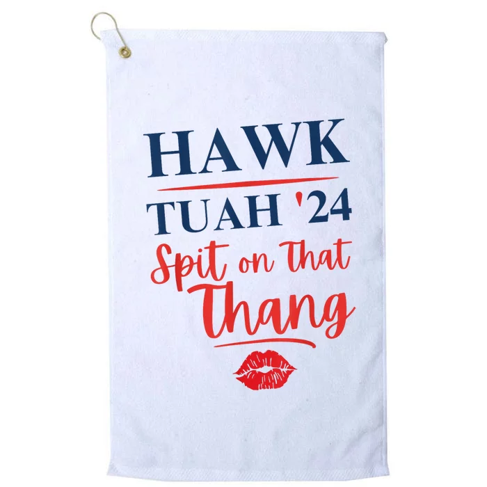 Hawk Tuah 24 Spit On That Thang Red Lips Platinum Collection Golf Towel