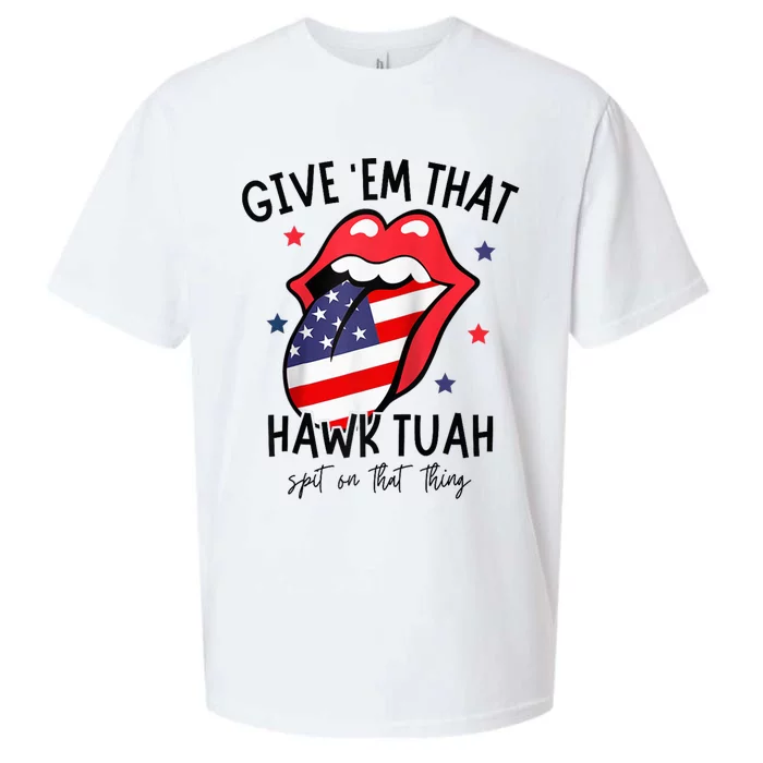 Hawk Tuah 24 Spit On That Thang Tees Hb Hawk Tuah Spit On That Thang Sueded Cloud Jersey T-Shirt