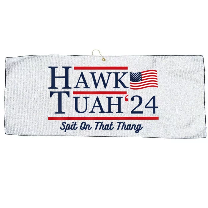 Hawk Tuah 24 Spit On That Thang Large Microfiber Waffle Golf Towel