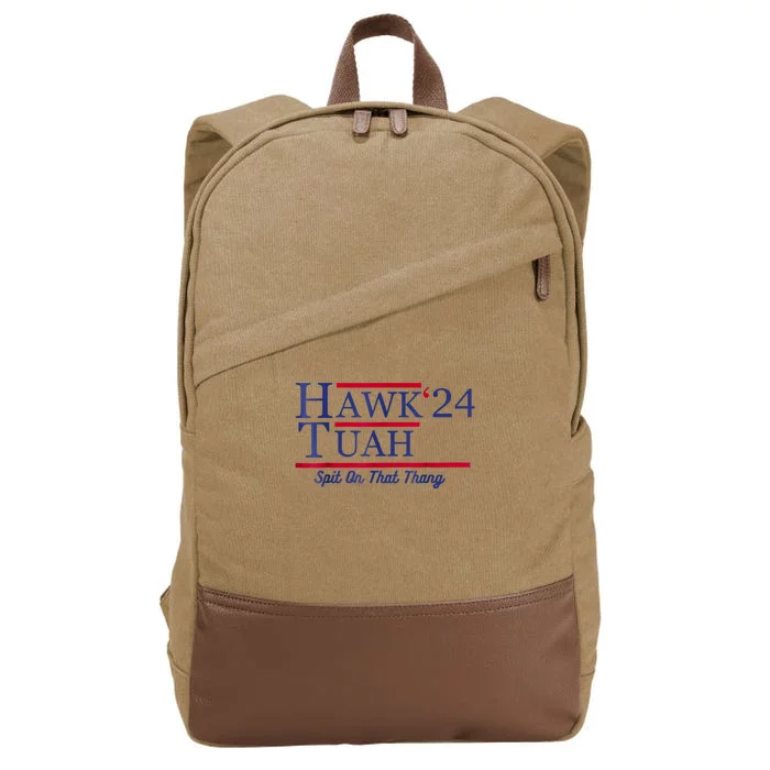 Hawk Tuah 24 Spit On That Thang Cotton Canvas Backpack