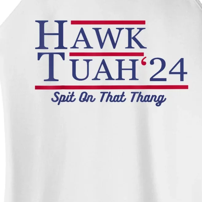 Hawk Tuah 24 Spit On That Thang Gift Women’s Perfect Tri Rocker Tank