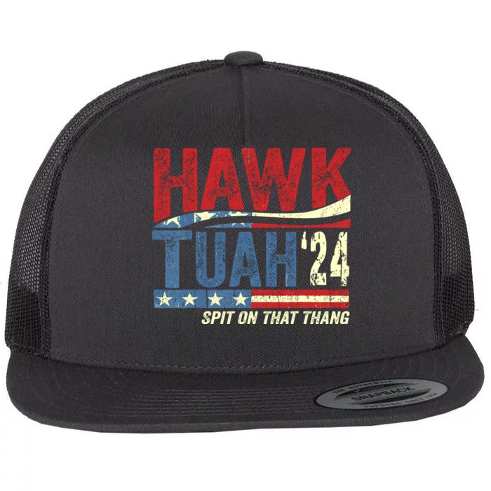 Hawk Tuah 24 Spit On That Thang Flat Bill Trucker Hat