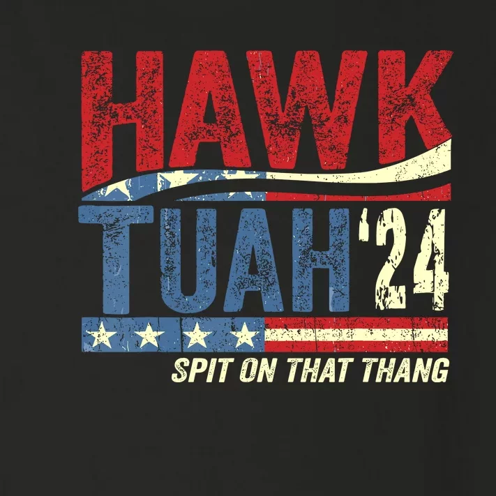 Hawk Tuah 24 Spit On That Thang Toddler Long Sleeve Shirt