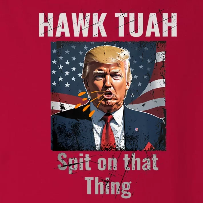 Hawk Tuah 24 Spit On That Thang Toddler Long Sleeve Shirt