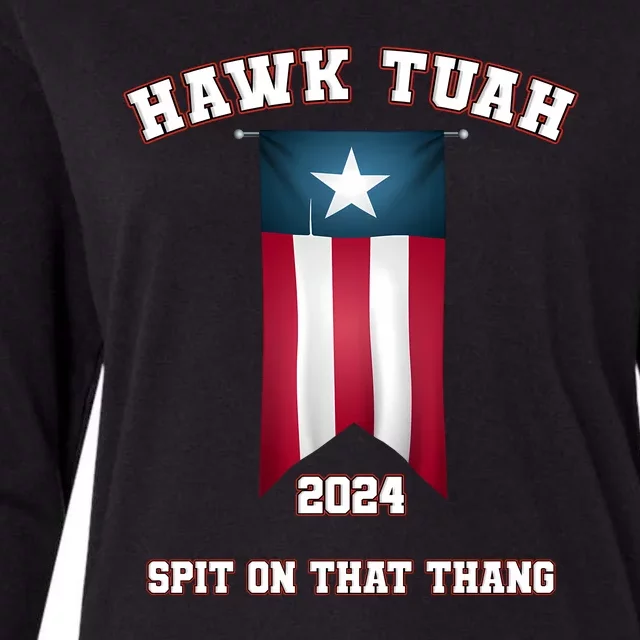 Hawk Tuah 2024 Womens Cotton Relaxed Long Sleeve T-Shirt