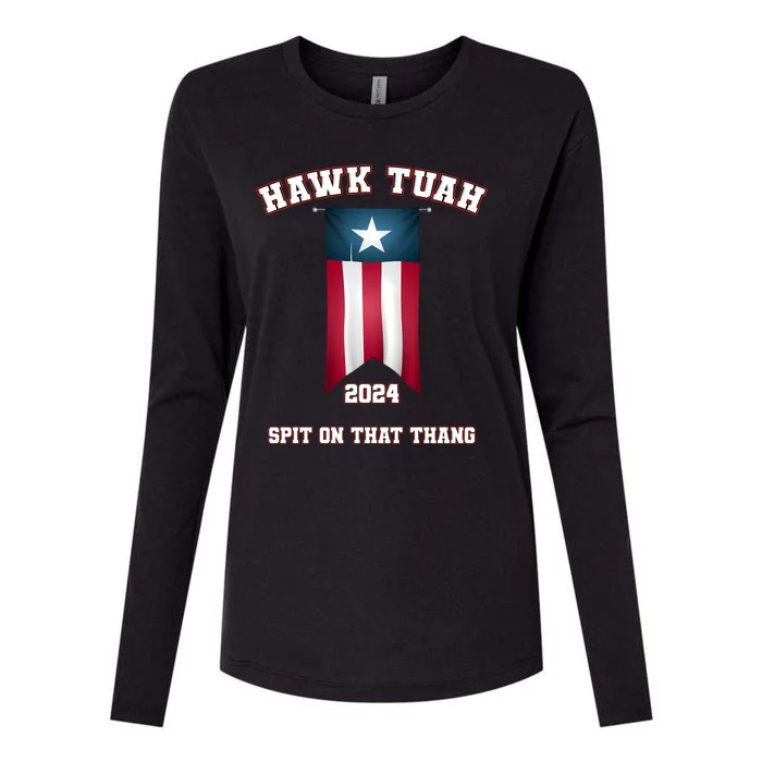 Hawk Tuah 2024 Womens Cotton Relaxed Long Sleeve T-Shirt