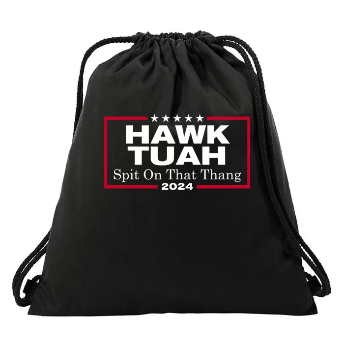 Hawk Tuah 24 Spit On That Thang Drawstring Bag