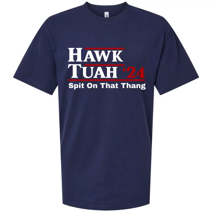 Hawk Tuah 24 Spit On That Thang Funny Saying Sueded Cloud Jersey T-Shirt