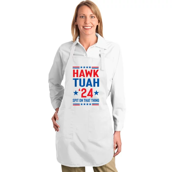 Hawk Tuah 24 Spit On That Thang Cute Design Full-Length Apron With Pocket