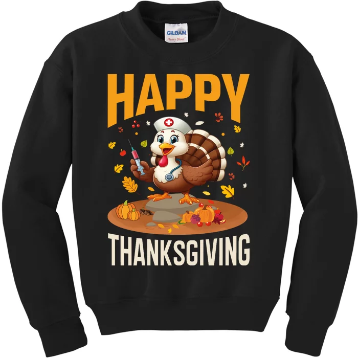 Happy Thanksgiving 2024 Celebration Graphic Kids Sweatshirt