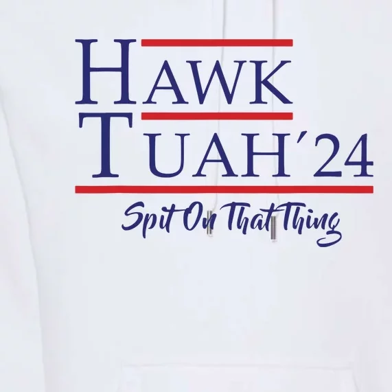 Hawk Tuah 24 Spit On That Thing Premium Hoodie