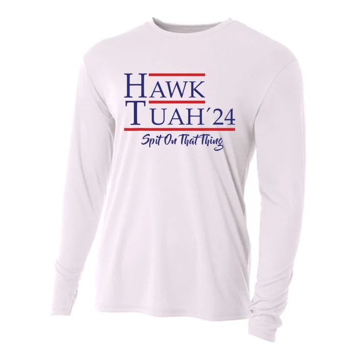 Hawk Tuah 24 Spit On That Thing Cooling Performance Long Sleeve Crew