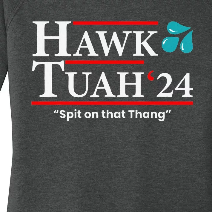 Hawk Tuah 24 Spit On That Thang Women's Perfect Tri Tunic Long Sleeve Shirt