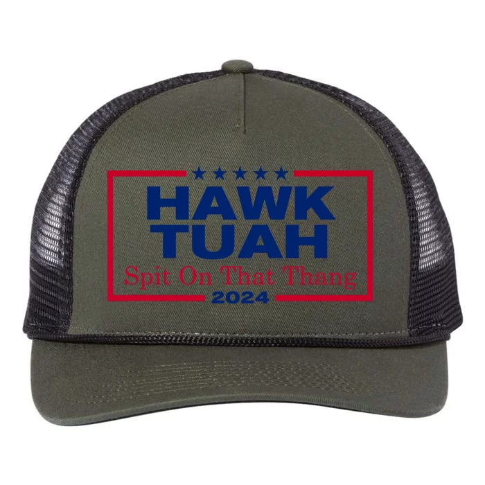 Hawk Tuah 24 Spit On That Thang Retro Rope Trucker Hat Cap