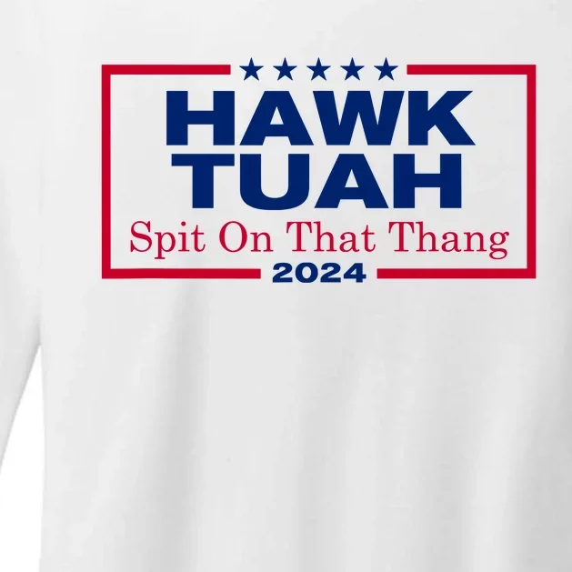 Hawk Tuah 24 Spit On That Thang Womens CVC Long Sleeve Shirt