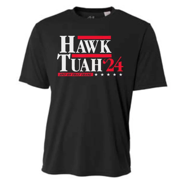 Hawk Tuah 24 Spit On That Thang Election Cooling Performance Crew T-Shirt