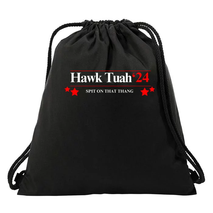 Hawk Tuah 24 Spit On That Thang Drawstring Bag