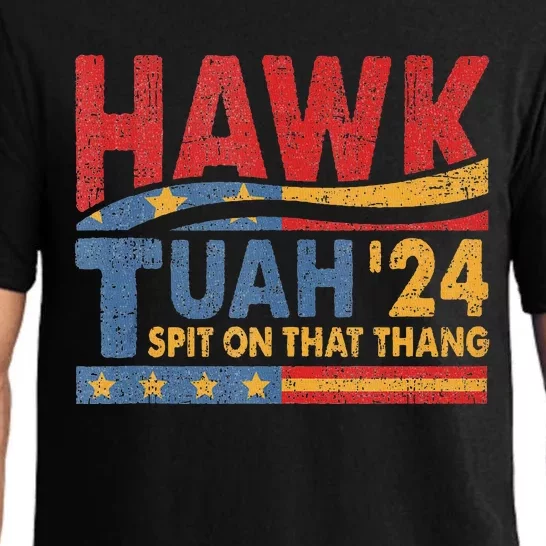 Hawk Tuah 24 Spit On That Thang Tank Top Pajama Set