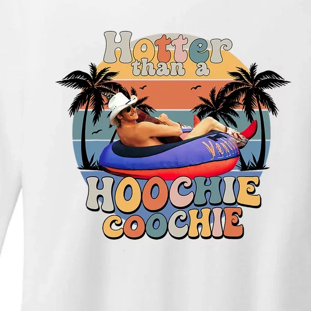 Hotter Than A Hoochie Coochie Funny Retro Country Music Womens CVC Long Sleeve Shirt