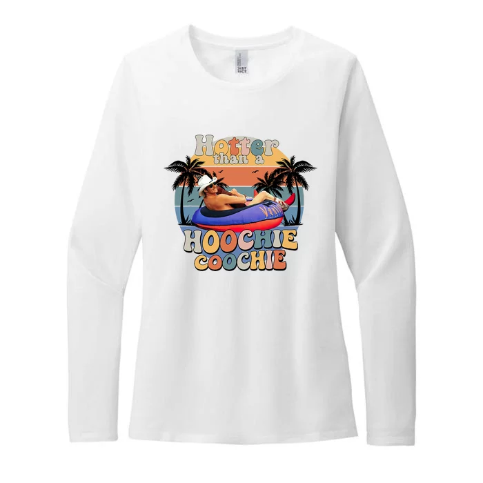 Hotter Than A Hoochie Coochie Funny Retro Country Music Womens CVC Long Sleeve Shirt