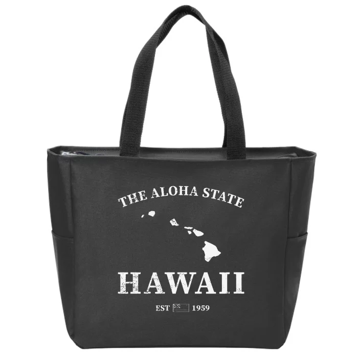 Hawaii The Aloha State Zip Tote Bag