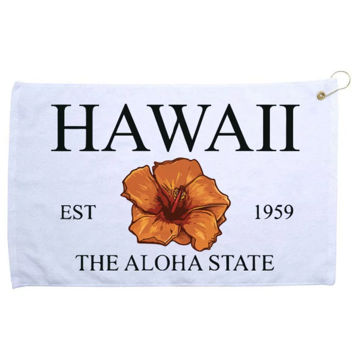 Hawaii The Aloha State Grommeted Golf Towel