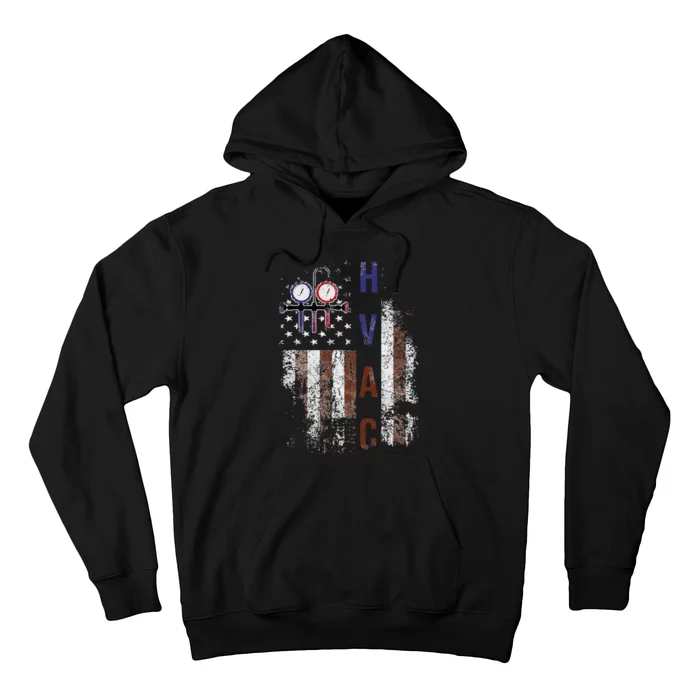 Hvac Techniacian American Flag Usa Vintage Gift Hoodie