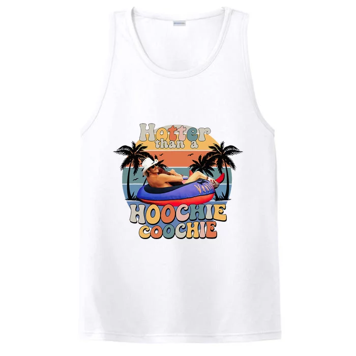 Hotter Than A Hoochie Coochie Funny Retro Performance Tank