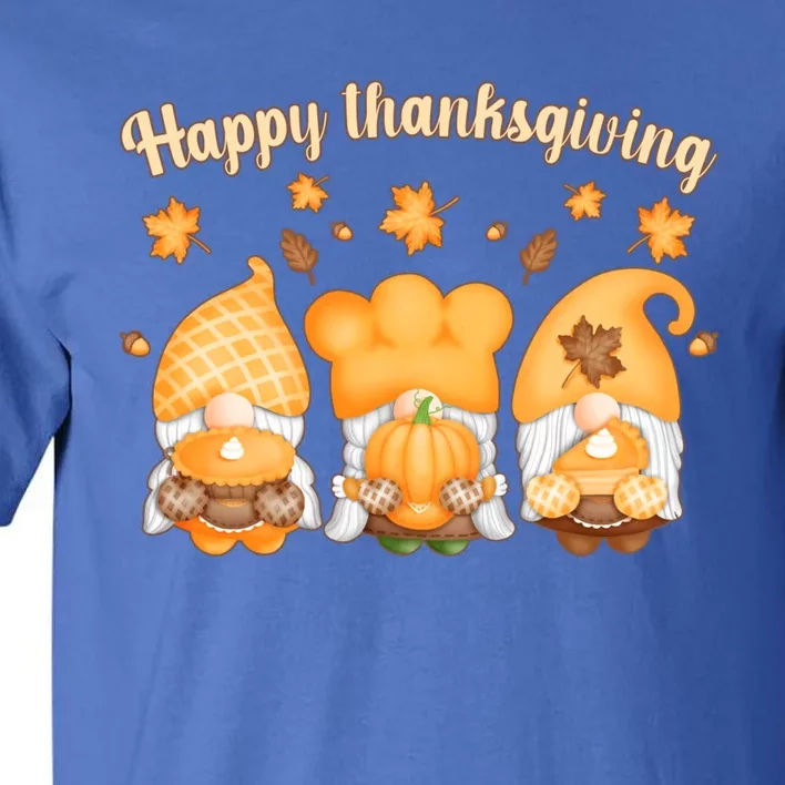 Happy Thanksgiving Autumn Gnomes With Harvest Meaningful Gift Tall T-Shirt