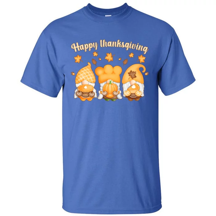 Happy Thanksgiving Autumn Gnomes With Harvest Meaningful Gift Tall T-Shirt