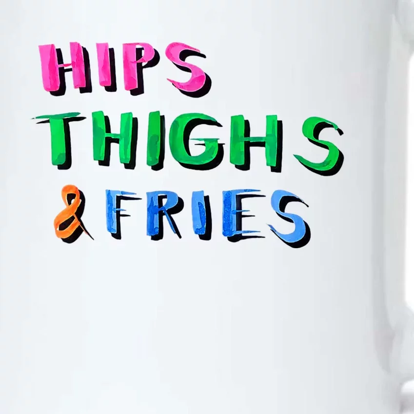 Hips Thighs And Fries Funny Black Color Changing Mug