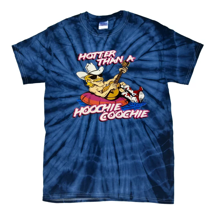 Hotter Than A Hoochie Coochie Alan Cartoon Jackson Vintage Tie-Dye T-Shirt