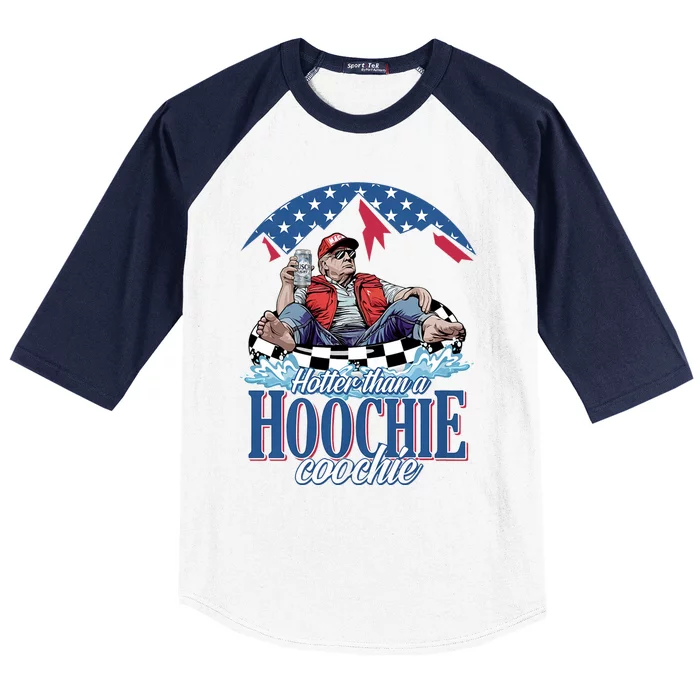 Hotter Than A Hoochie Coochie Funny Baseball Sleeve Shirt