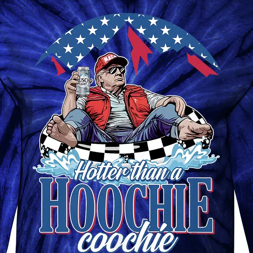 Hotter Than A Hoochie Coochie Funny Tie-Dye Long Sleeve Shirt