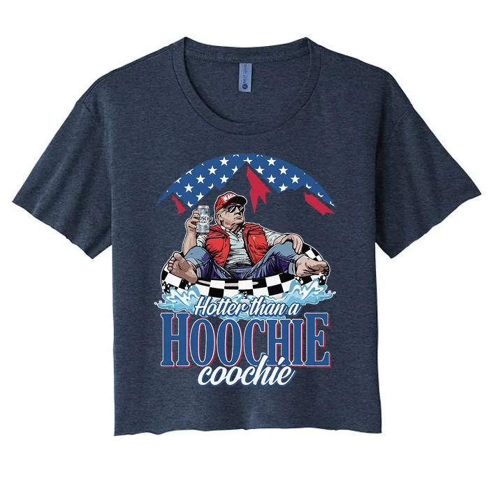 Hotter Than A Hoochie Coochie Funny Women's Crop Top Tee