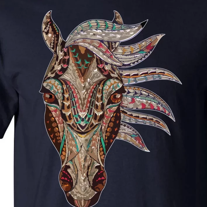 Horse Tribal Abstract Art Native American Geometric Horse Tall T-Shirt