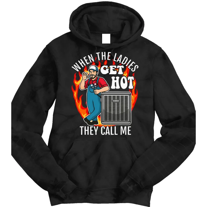 Hvac Technician Air Conditioning Engineer Tech Tie Dye Hoodie