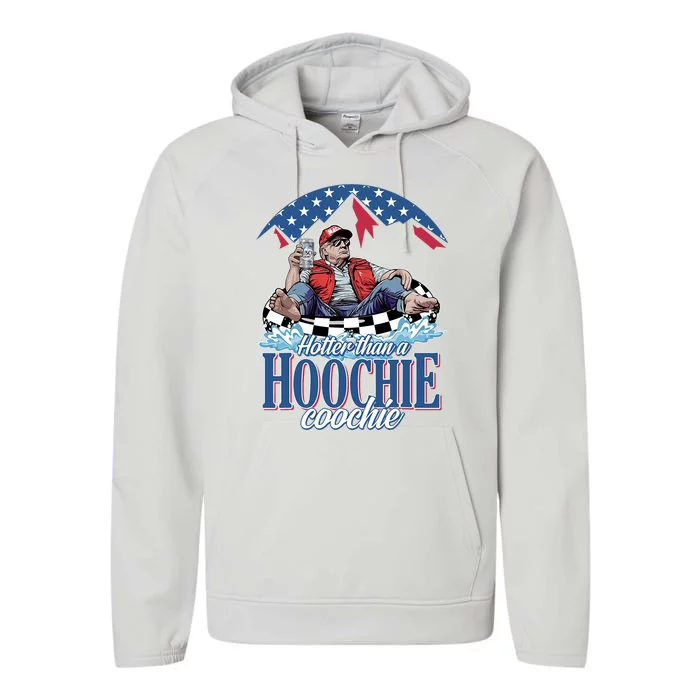 Hotter Than A Hoochie Coochie Funny Performance Fleece Hoodie