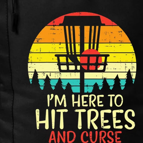 Hit Trees And Curse Sunset Disc Golf Frisbee Golfer Daily Commute Backpack