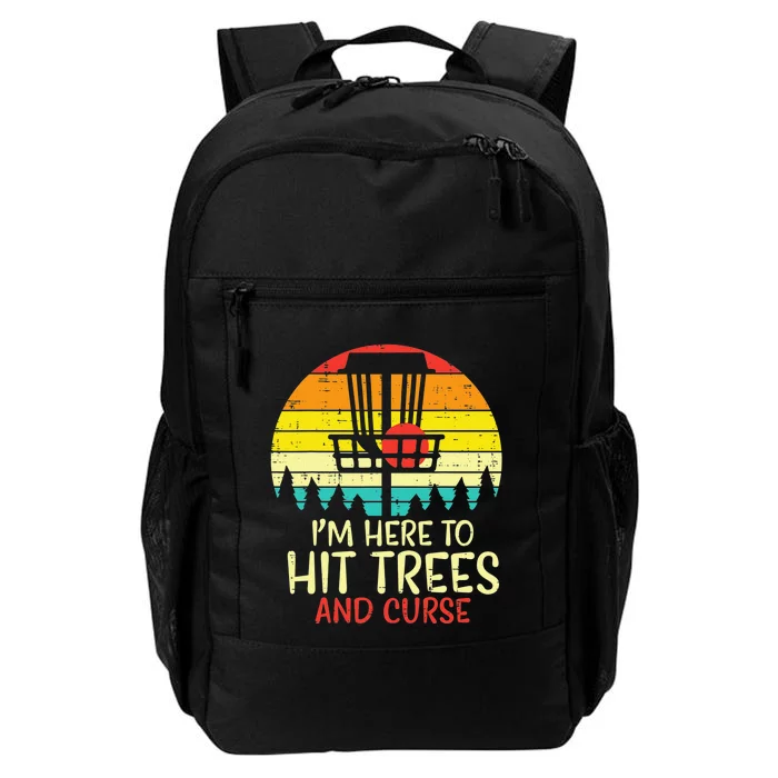 Hit Trees And Curse Sunset Disc Golf Frisbee Golfer Daily Commute Backpack