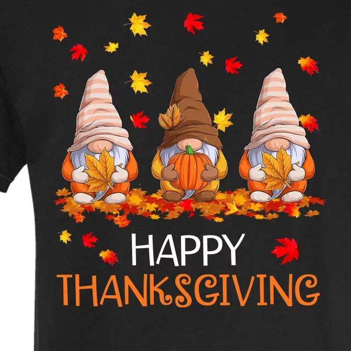 Happy Thanksgiving Autumn Fall Gnomes Garment-Dyed Heavyweight T-Shirt