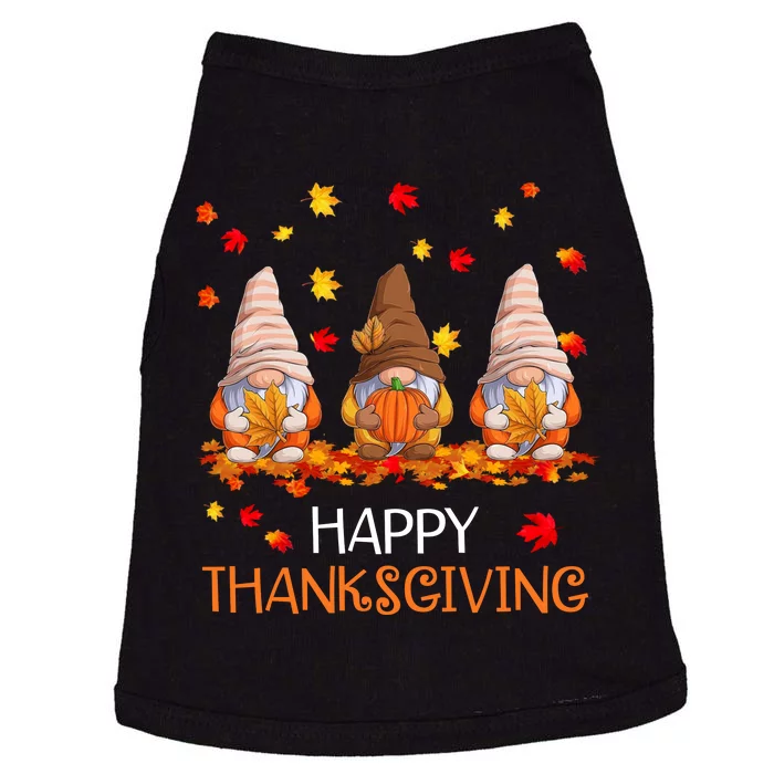 Happy Thanksgiving Autumn Fall Gnomes Doggie Tank