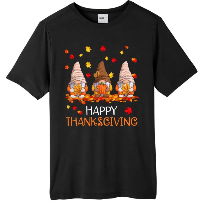 Happy Thanksgiving Autumn Fall Gnomes ChromaSoft Performance T-Shirt