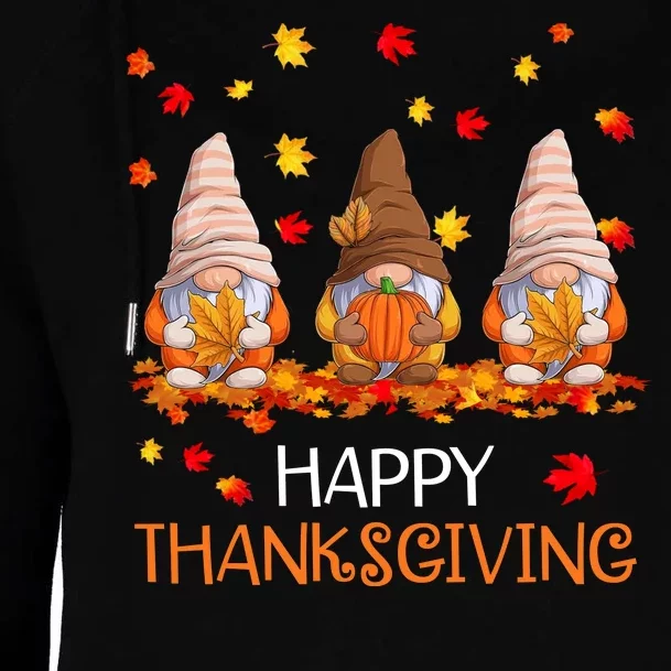 Happy Thanksgiving Autumn Fall Gnomes Womens Funnel Neck Pullover Hood