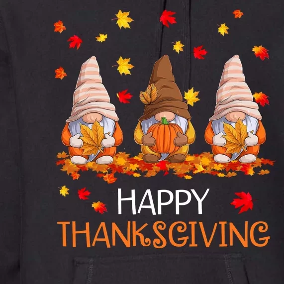 Happy Thanksgiving Autumn Fall Gnomes Premium Hoodie