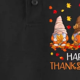 Happy Thanksgiving Autumn Fall Gnomes Dry Zone Grid Performance Polo